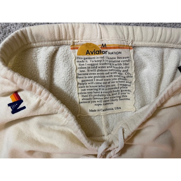 Stripe Sweatpant  White
Aviator Nation Sz m athletic USA designer - Picture 5 of 9